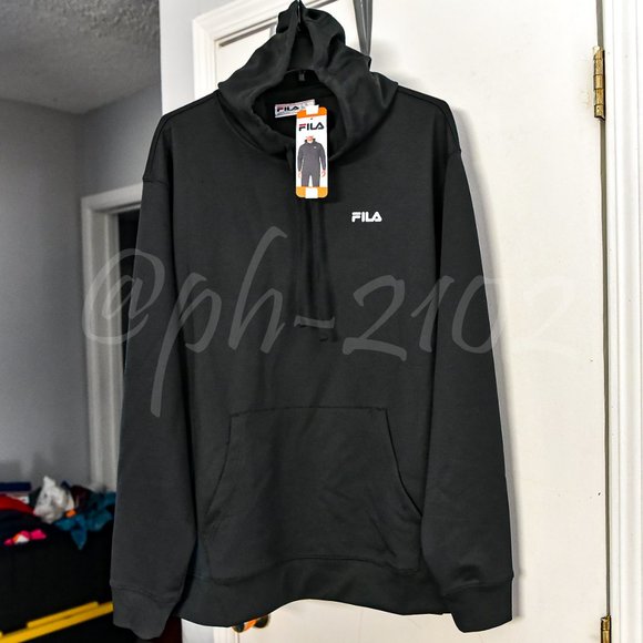 FILA Men’s Performance Hoodie -BLACK - Picture 3 of 5